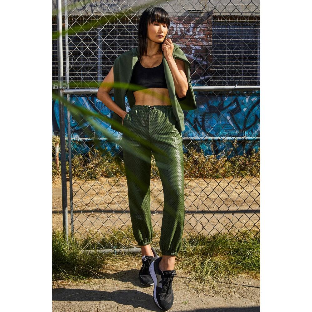 Koral Oblivion Jogger Netz Pant Juniper Green Med Athleisure Quick Dry Workout